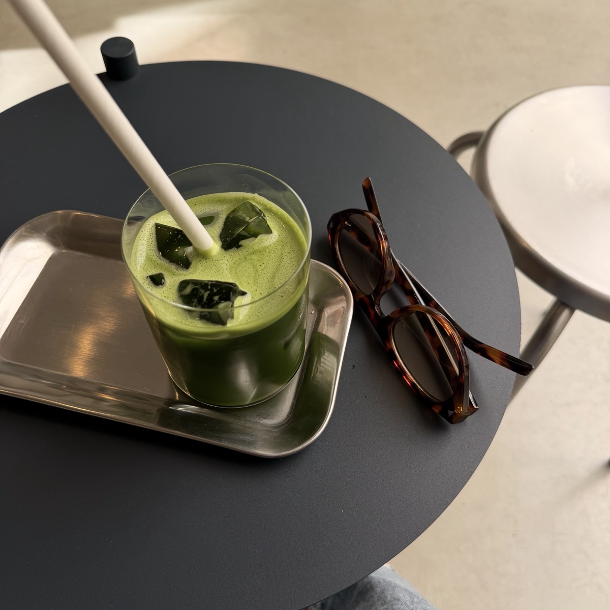 Iced coconut water matcha